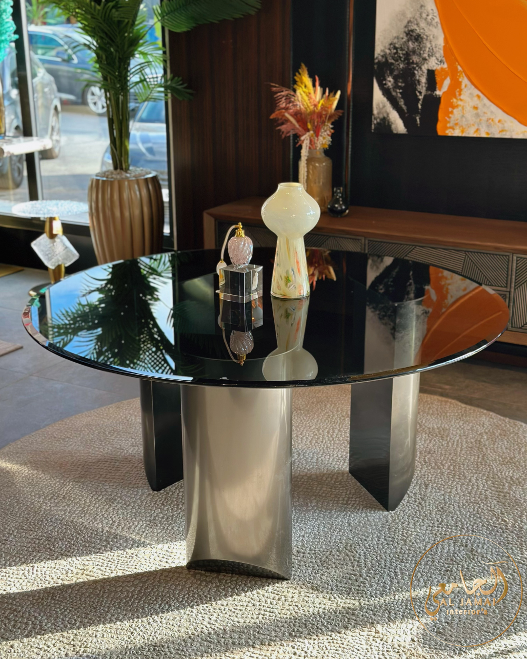 Table a manger ronde verre